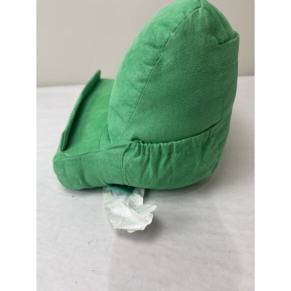 Pillowfort Plush Book iPad Tablet Holder Pillow Weighted Green Dinosaur Pockets - Picture 3 of 9